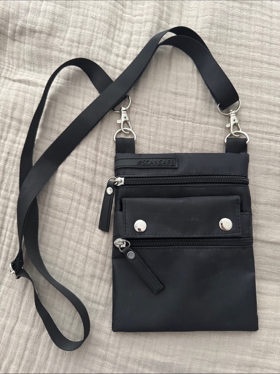 Scansafe Handbags - Black Scansafe Black Crossbody Travel Pouch - RFID-Blocking Organizer